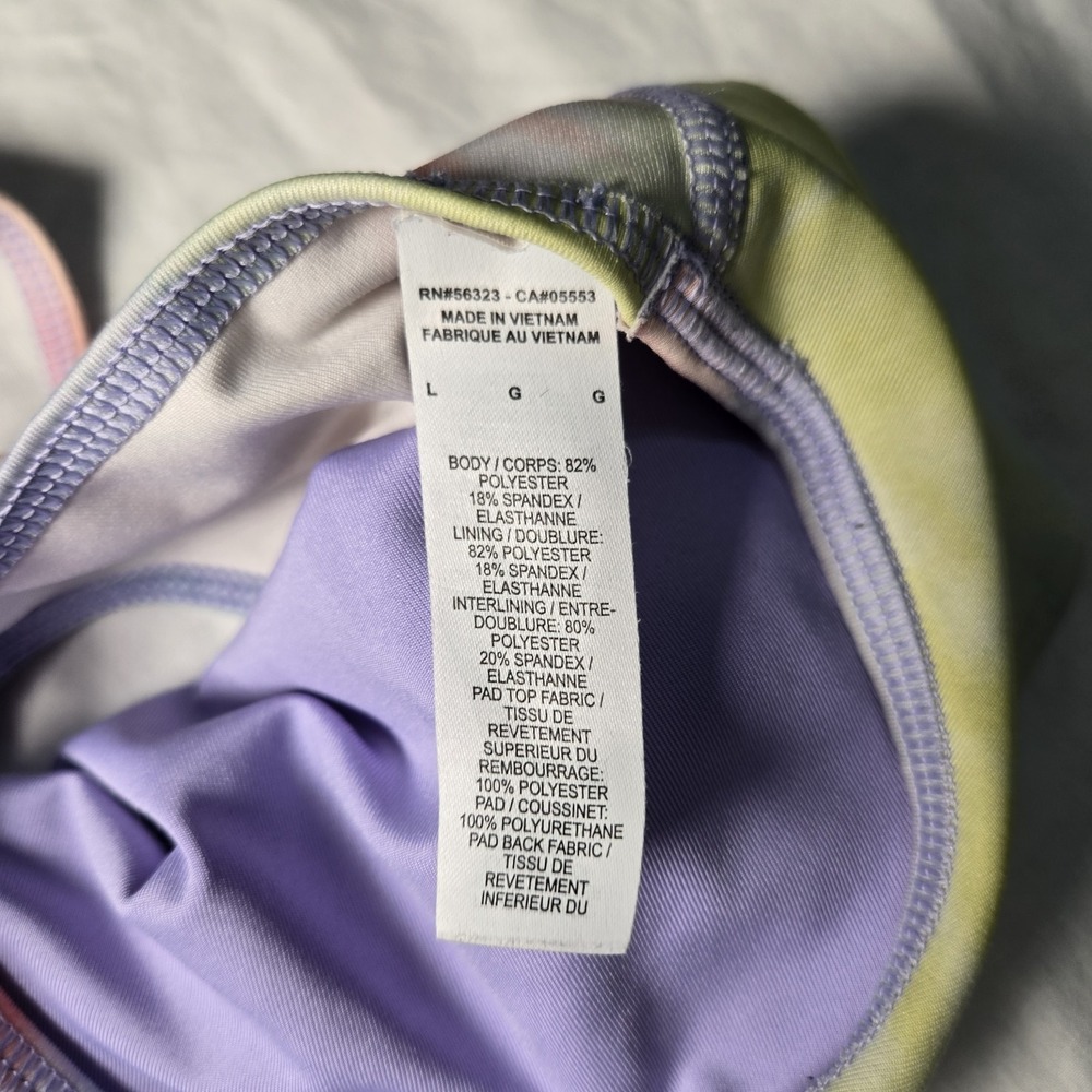 Nike Pro Sports Bra Large Printed Racer Back Tie Dye Sports Bra Bright Multicol - Picture 4 of 7